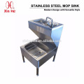 Public Sanitary Commercial Stainless Steel Mop Sink with Hand Wash Basin